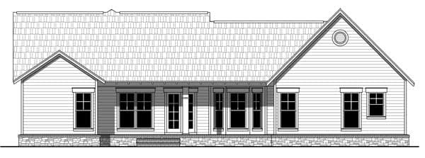 Home Plan Rear Elevation