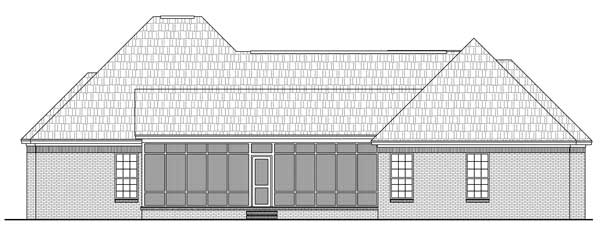 Home Plan Rear Elevation
