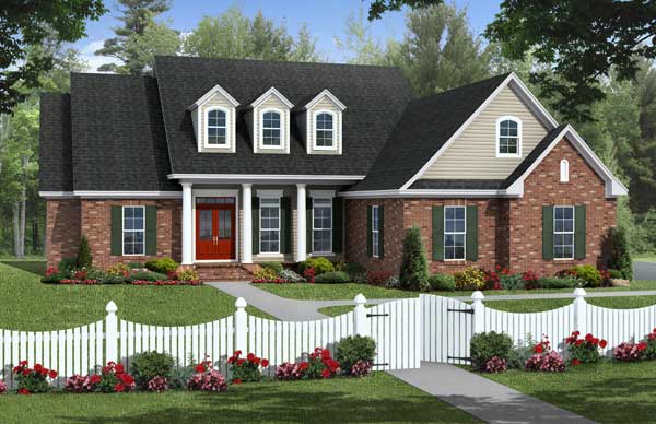 4-Bedroom, 2203 Sq Ft Cape Cod Home Plan - 141-1098 - Main Exterior