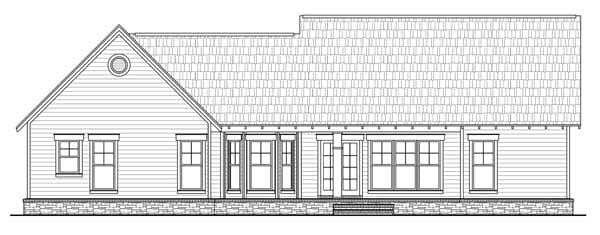 Home Plan Rear Elevation