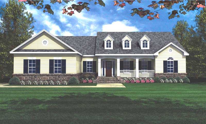 3-Bedroom, 2001 Sq Ft European Home - Plan #141-1120 - Main Exterior