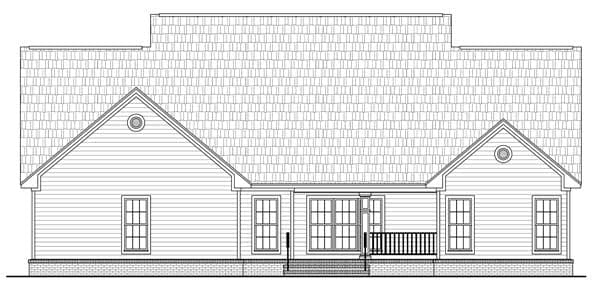Home Plan Rear Elevation