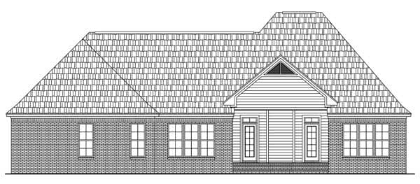 Home Plan Rear Elevation