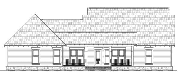 Home Plan Rear Elevation