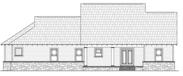 Home Plan Rear Elevation