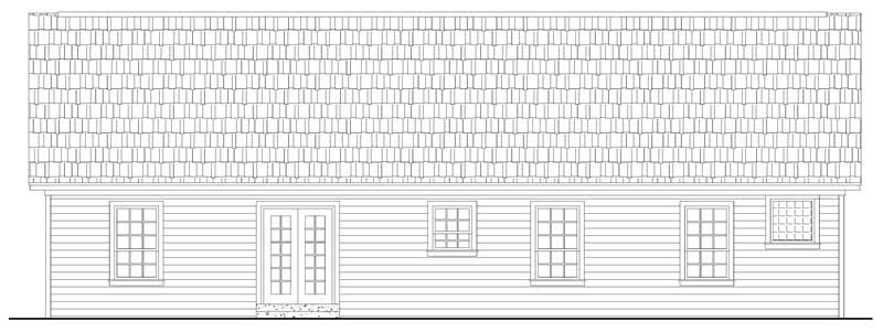 Home Plan Rear Elevation
