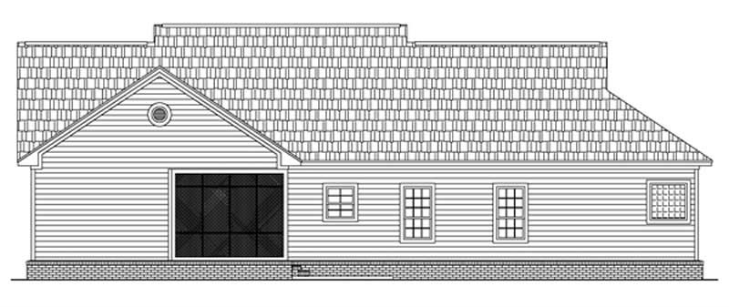 Home Plan Rear Elevation