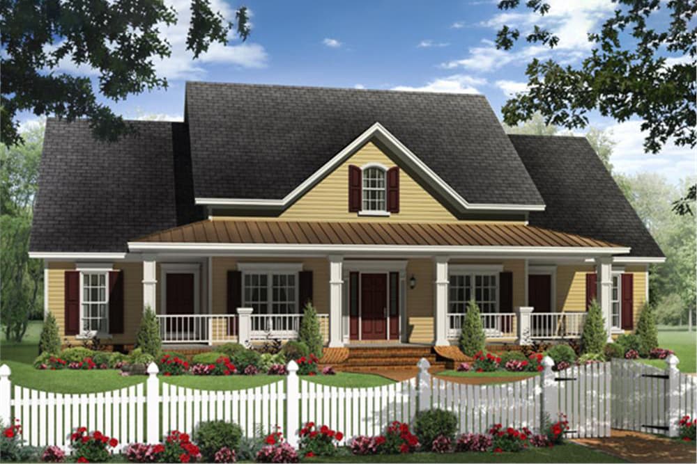 4-Bedroom, 2336 Sq Ft Country Home Plan - 141-1240 - Main Exterior