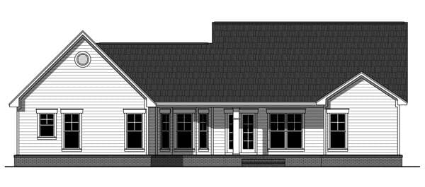 Home Plan Rear Elevation