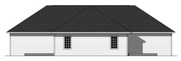 Home Plan Rear Elevation of this 3-Bedroom,2340 Sq Ft Plan -141-1254