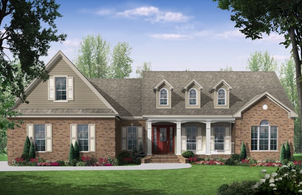 3-Bedroom, 2021 Sq Ft Country Home Plan - 141-1272 - Main Exterior