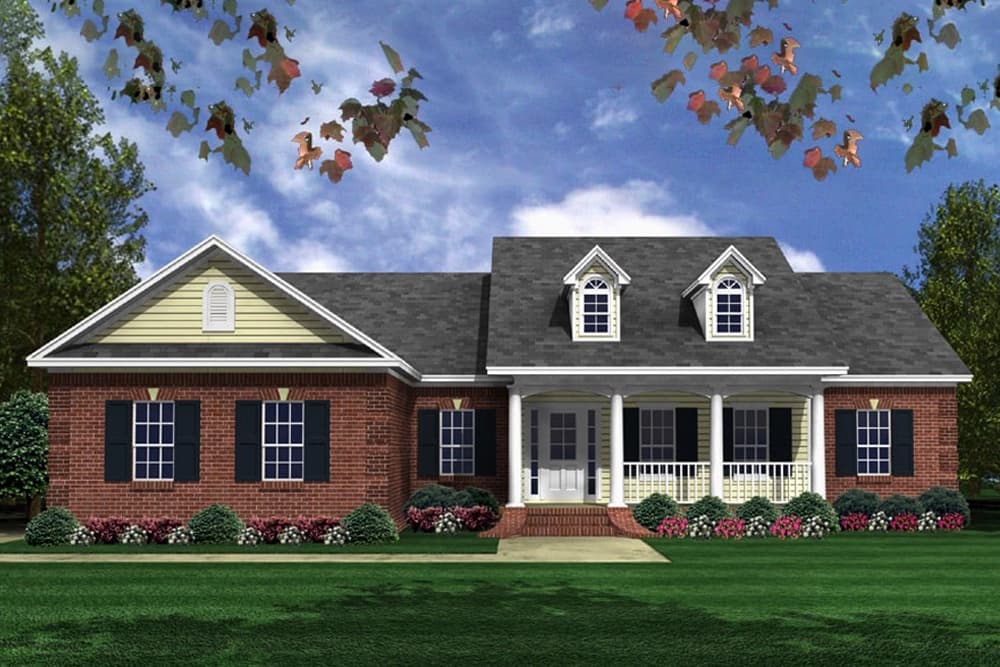 3-Bedroom, 1631 Sq Ft Traditional Home Plan - 141-1311 - Main Exterior