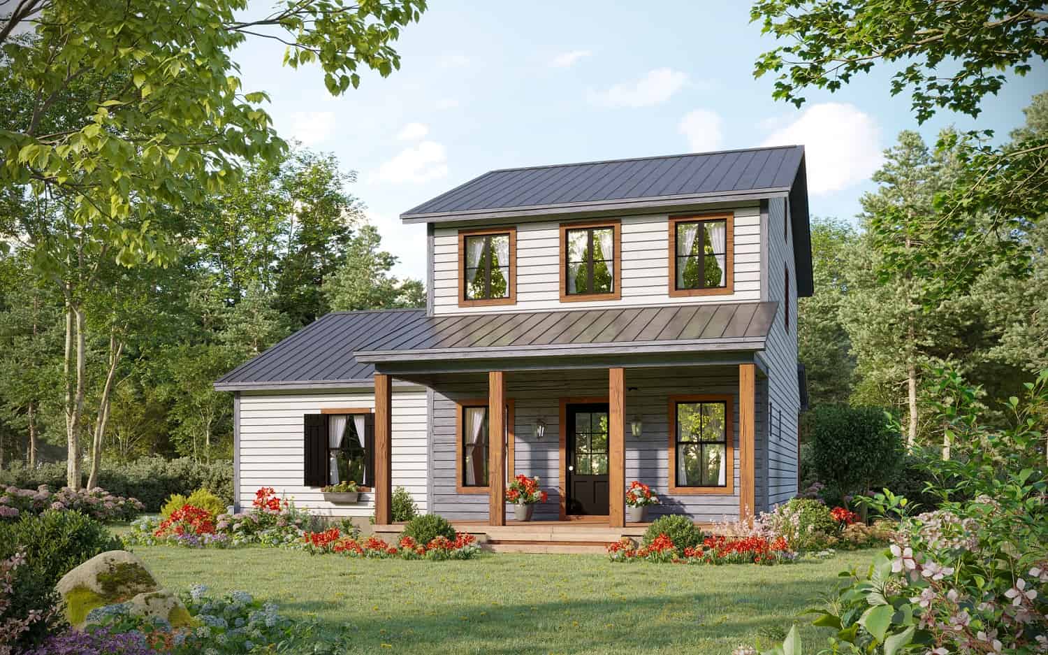 3-Bedroom, 1814 Sq Ft Country Home Plan - 141-1330 - Main Exterior
