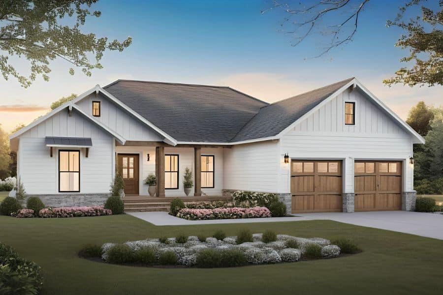 Modern Farmhouse Home Plan - 3 Bedrms, 2 Baths - 1800 Sq Ft - #141-1348