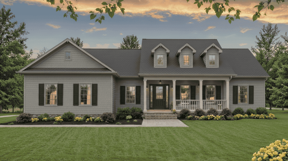 Front elevation of Country home (ThePlanCollection: House Plan #141-1424)