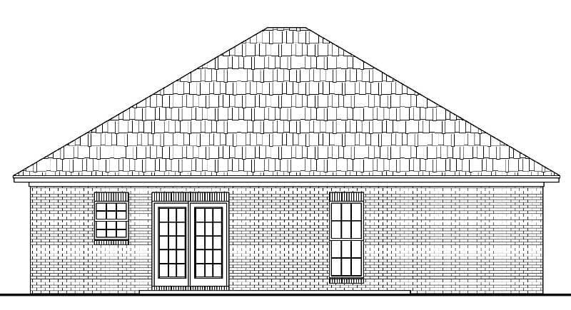 Home Plan Rear Elevation