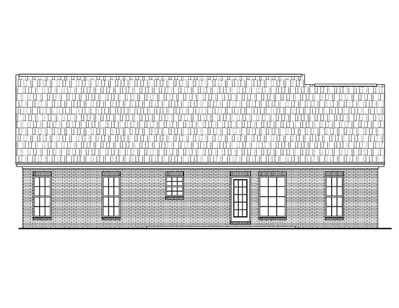 Home Plan Rear Elevation
