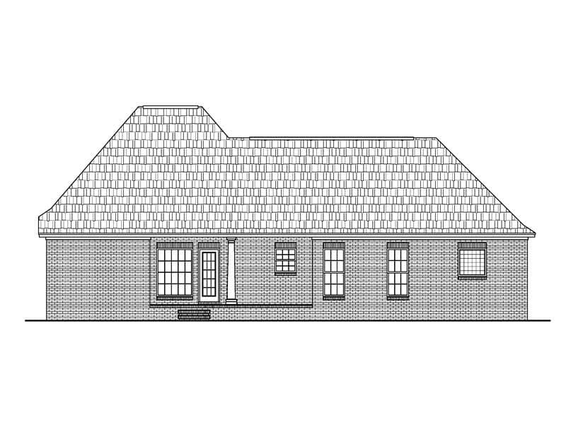 Home Plan Rear Elevation