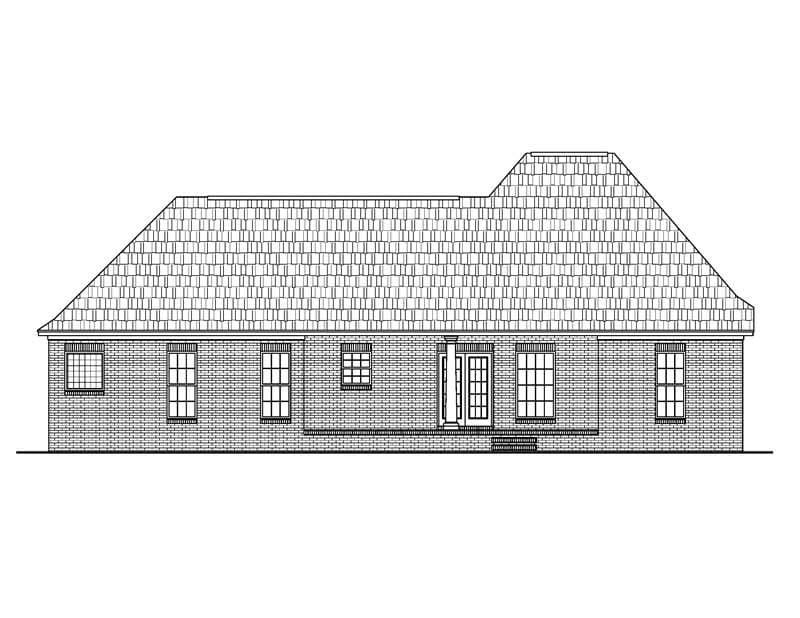 Home Plan Rear Elevation