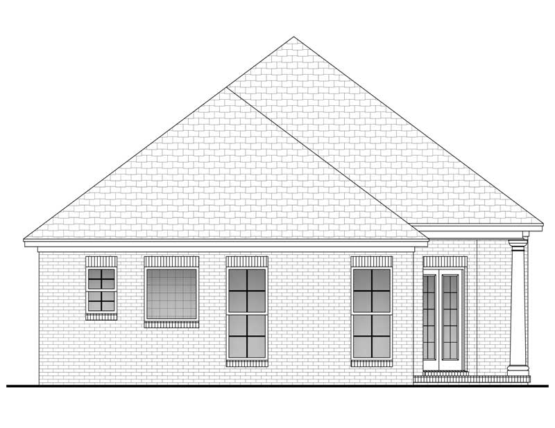 Home Plan Rear Elevation