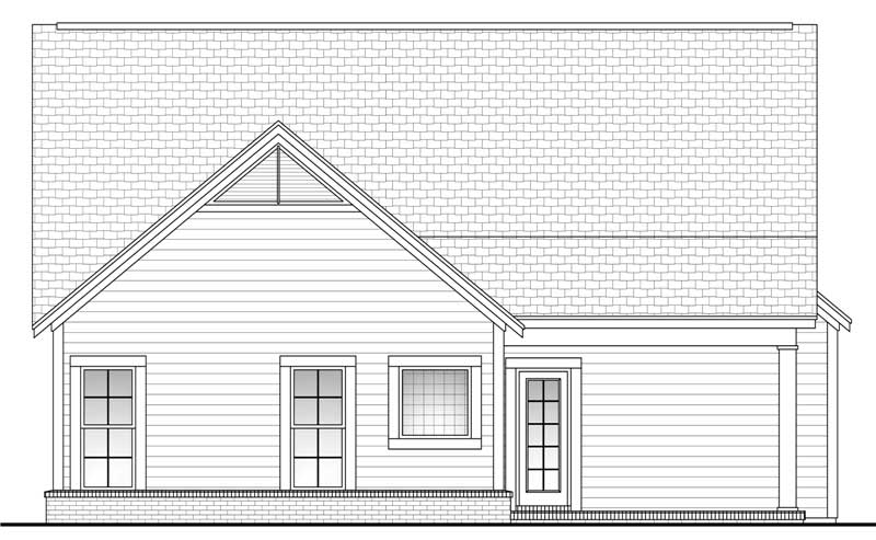Home Plan Rear Elevation
