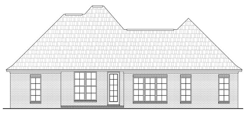 Home Plan Rear Elevation