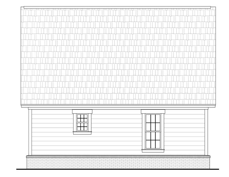 Home Plan Rear Elevation
