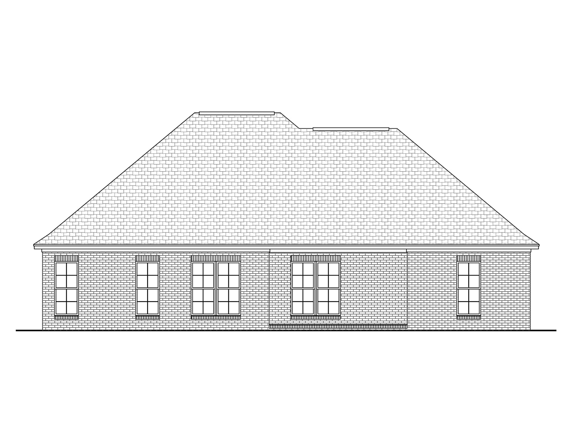 Home Plan Rear Elevation