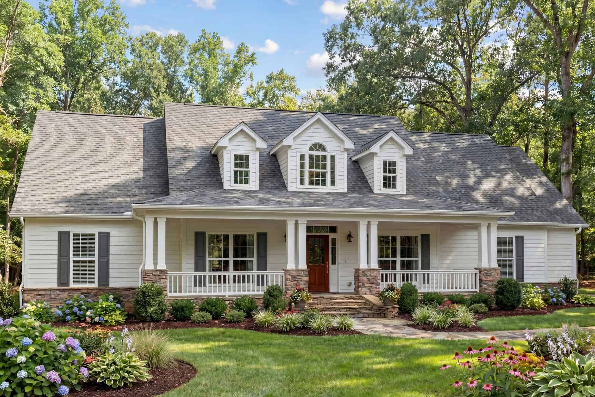 Front elevation of Country home (ThePlanCollection: House Plan #142-1040)