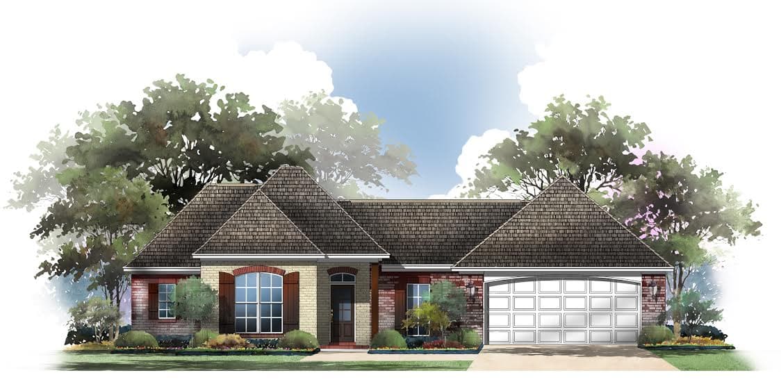 3-Bedroom, 1500 Sq Ft Acadian Home - Plan #142-1056 - Main Exterior