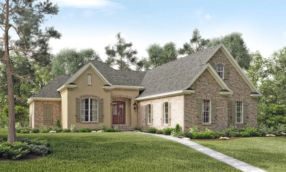 3-Bedroom, 1892 Sq Ft Acadian House Plan - 142-1130 - Front Exterior