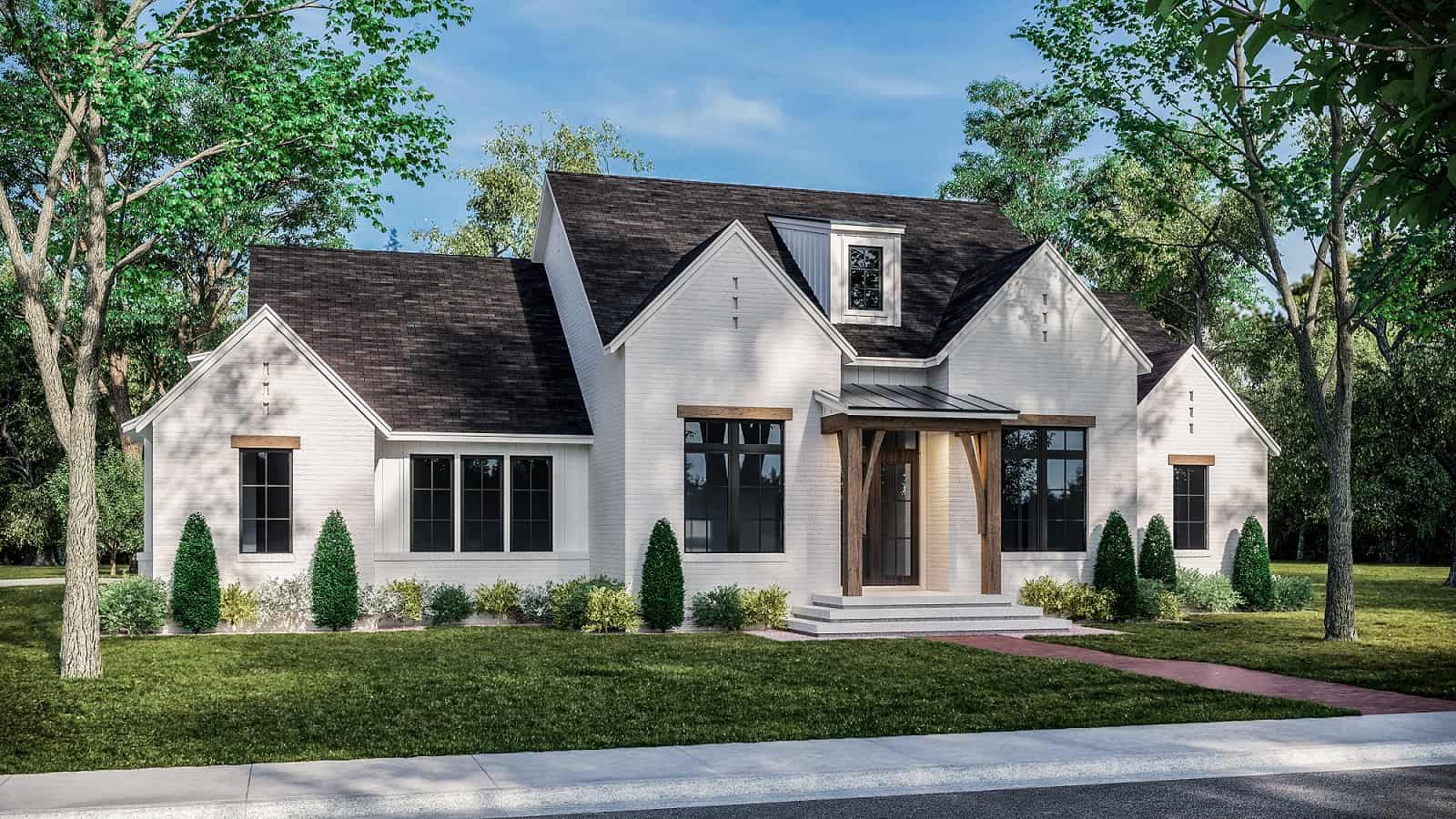 4-Bedroom, 2626 Sq Ft Ranch Home Plan - 142-1276 - Main Exterior