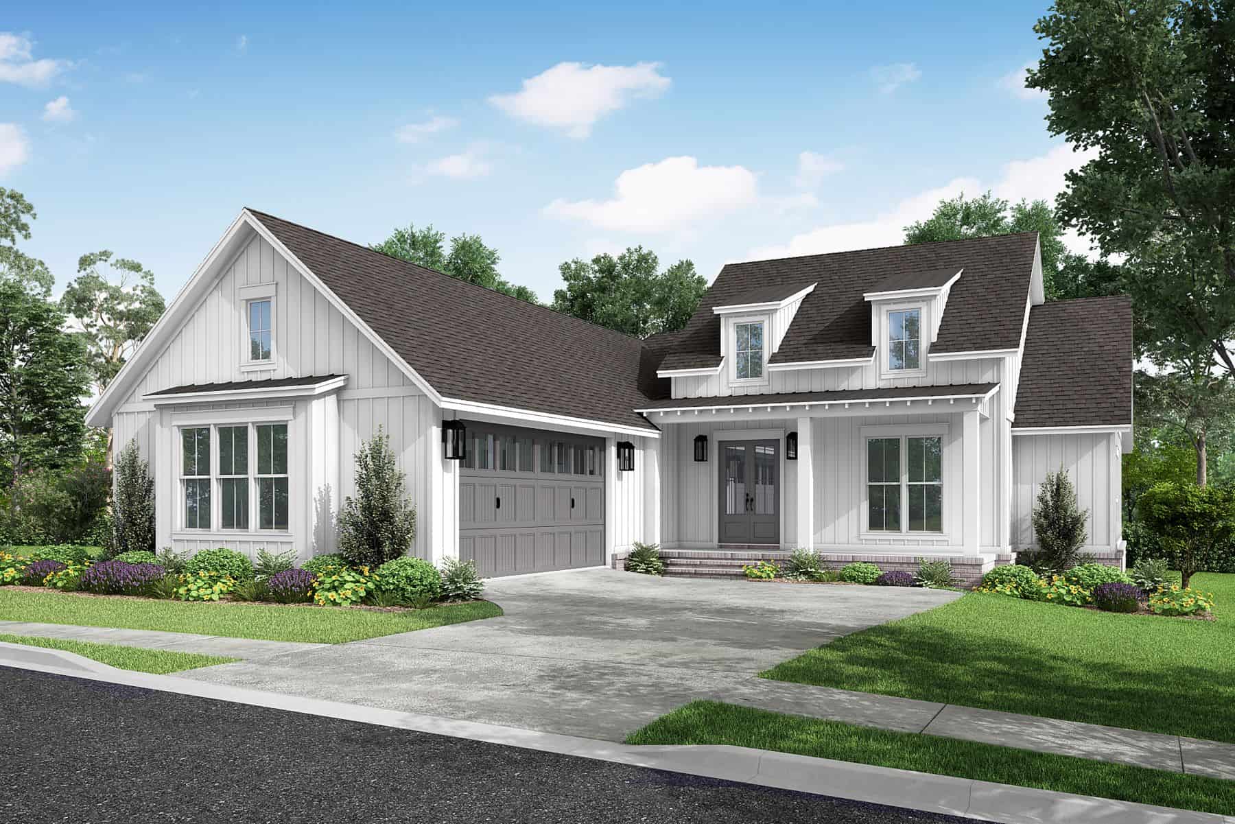 3-Bedroom, 1997 Sq Ft Farmhouse Home Plan - 142-1464 - Main Exterior