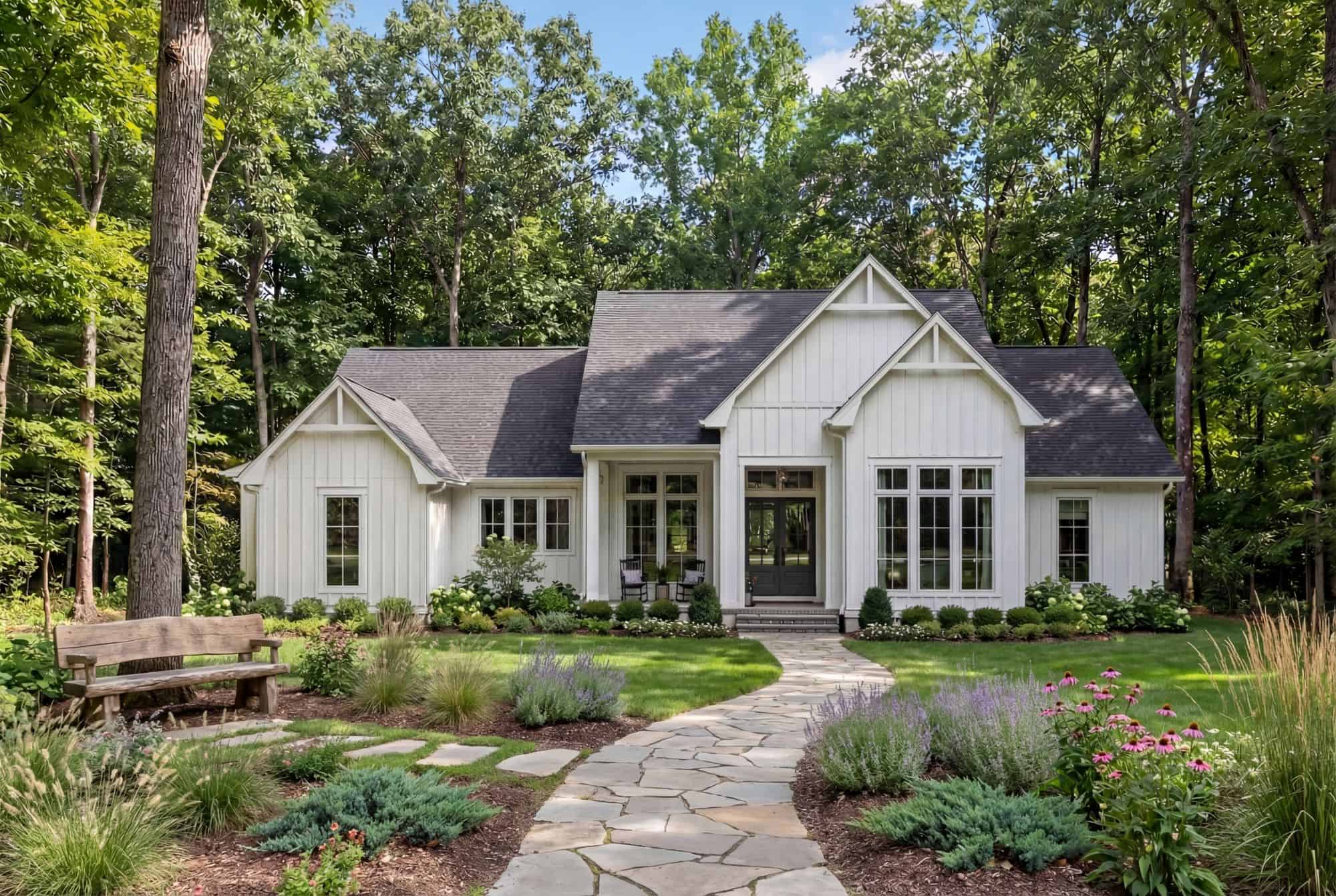 3-Bedroom, 2397 Sq Ft Modern Farmhouse House Plan - 142-1467 - Front Exterior