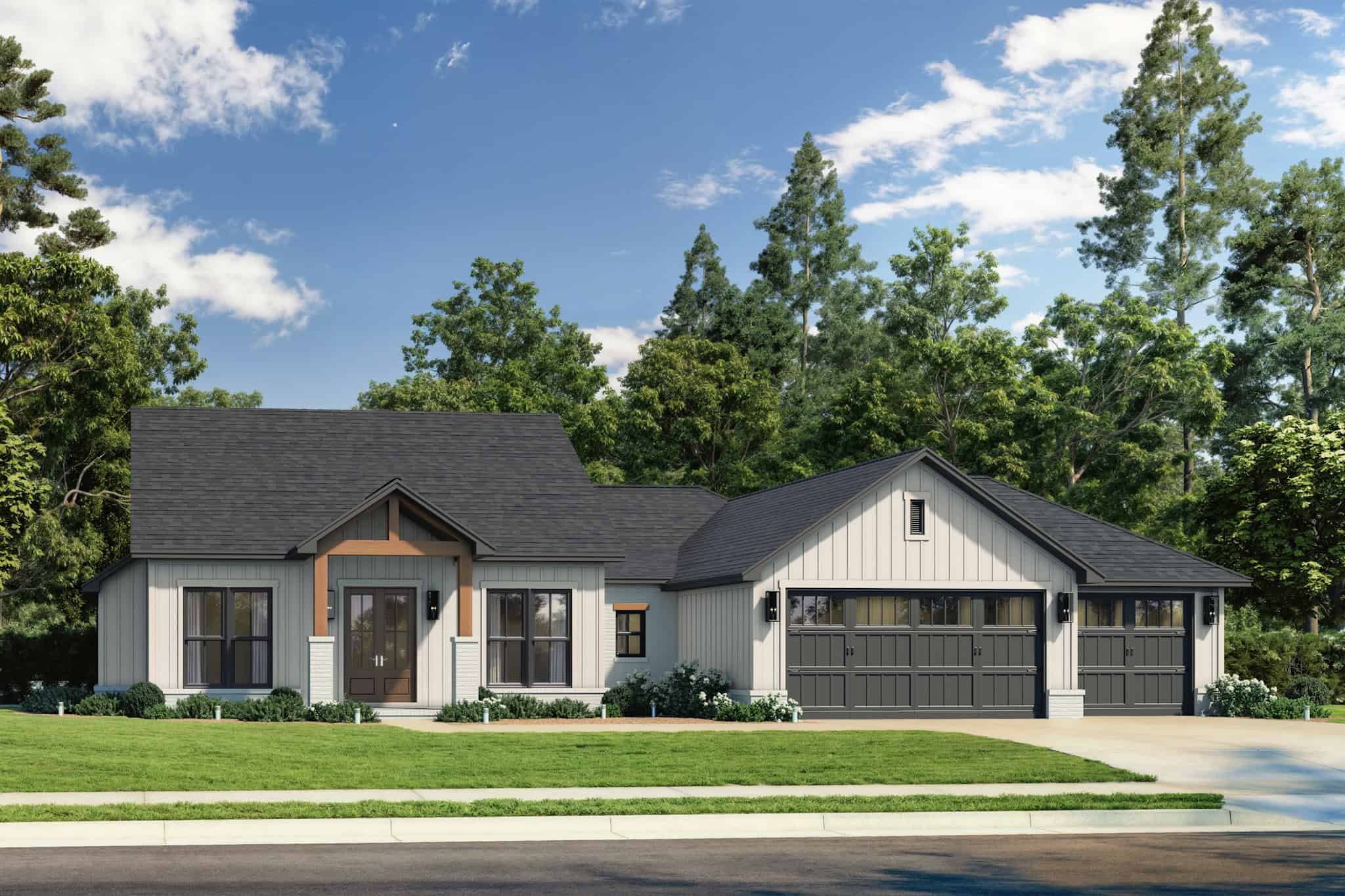Modern Farmhouse Plan - 4 Bedrms, 2.5 Baths - 1952 Sq Ft - #142-1540