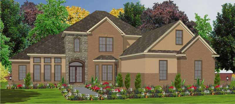 4-Bedroom, 3307 Sq Ft Luxury Home Plan - 144-1020 - Main Exterior
