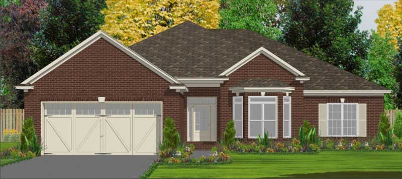 4-Bedroom, 2359 Sq Ft Ranch Home Plan - 144-1035 - Main Exterior