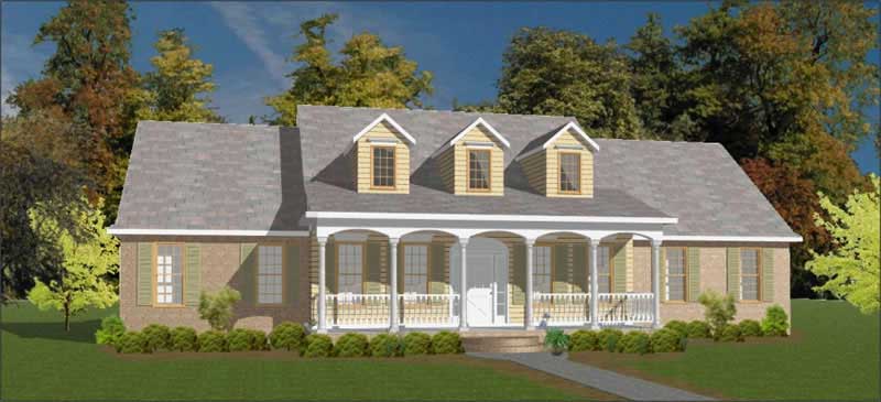 3-Bedroom, 2845 Sq Ft Country Home Plan - 144-1049 - Main Exterior