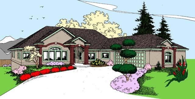 4-Bedroom, 2876 Sq Ft Craftsman House Plan - 145-1162 - Front Exterior