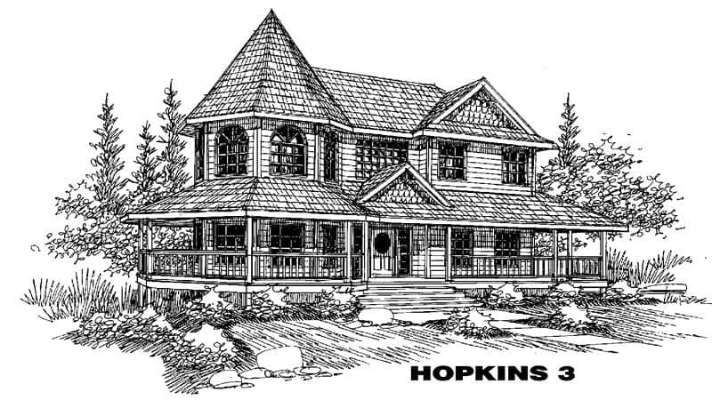 3-Bedroom, 3344 Sq Ft Victorian House Plan - 145-1307 - Front Exterior