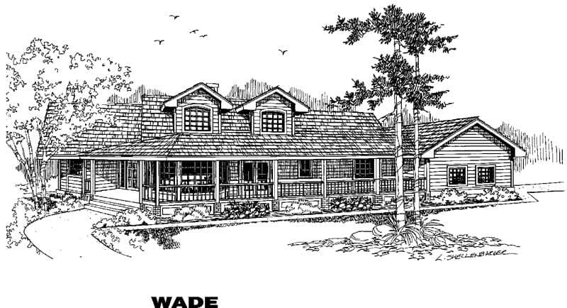 3-Bedroom, 2228 Sq Ft Ranch House Plan - 145-1313 - Front Exterior