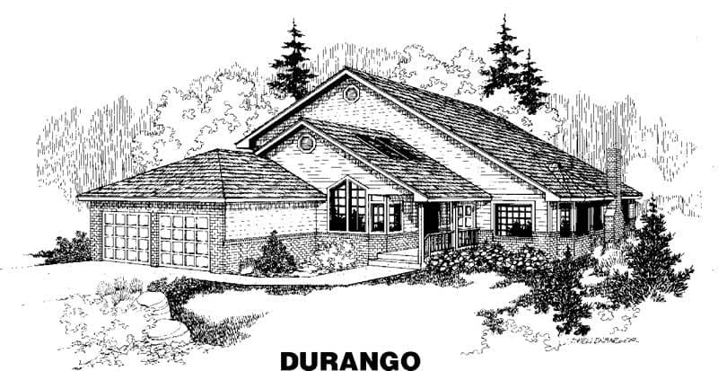 4-Bedroom, 2534 Sq Ft Contemporary House Plan - 145-1370 - Front Exterior