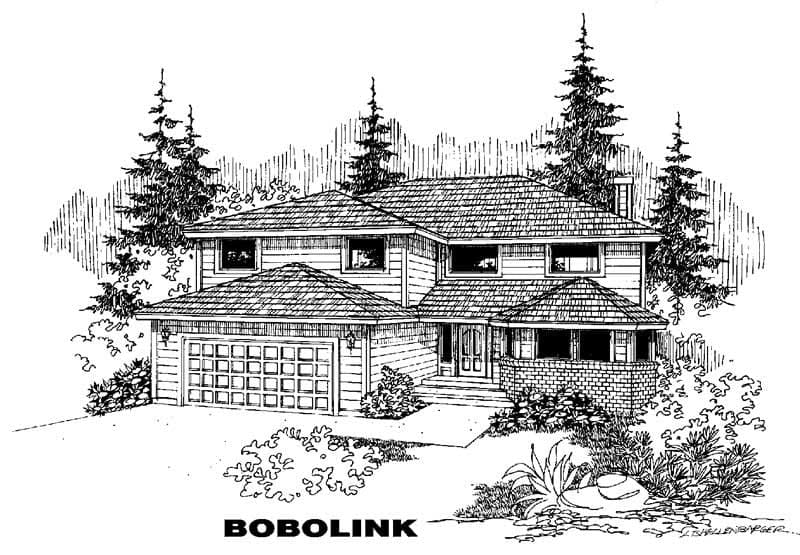 3-Bedroom, 3107 Sq Ft Contemporary House Plan - 145-1418 - Front Exterior