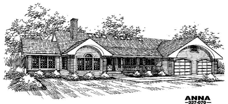 3-Bedroom, 2576 Sq Ft Contemporary House Plan - 145-1460 - Front Exterior