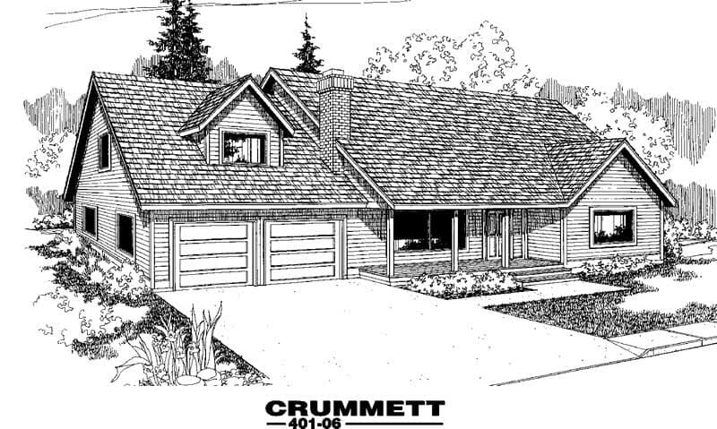 3-Bedroom, 2016 Sq Ft Traditional House Plan - 145-1478 - Front Exterior