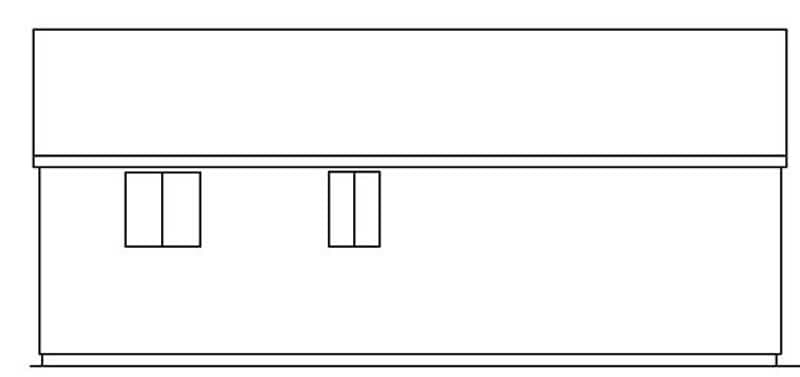 Home Plan Rear Elevation