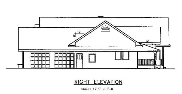 Home Plan Right Elevation