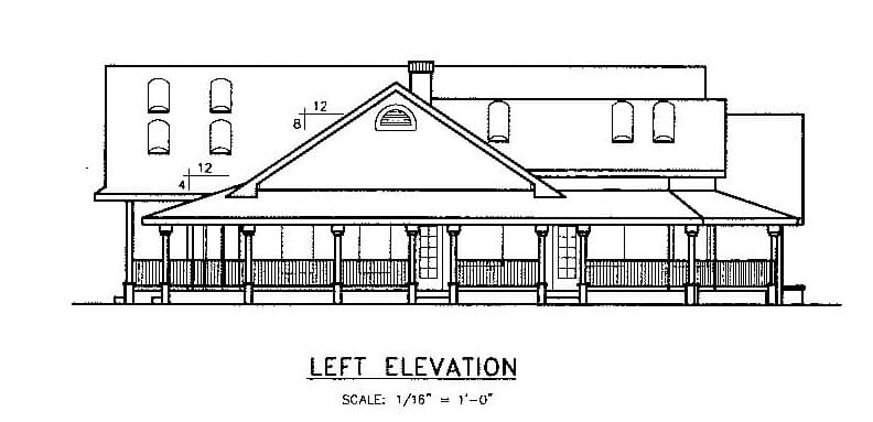 Home Plan Left Elevation