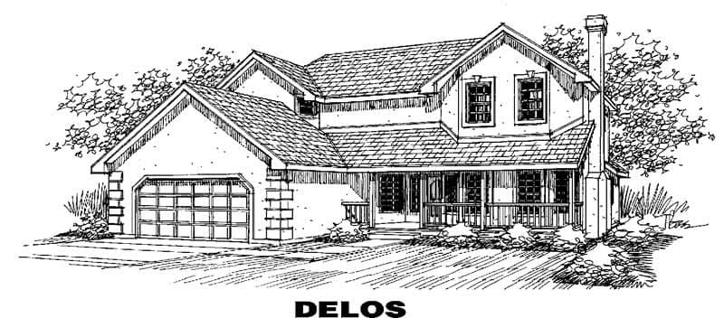 4-Bedroom, 3039 Sq Ft Ranch House Plan - 145-1638 - Front Exterior