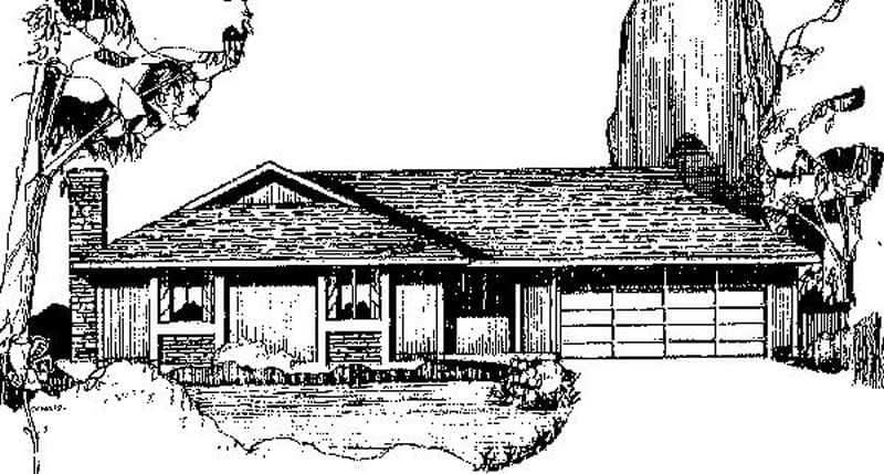 3-Bedroom, 1205 Sq Ft Contemporary House Plan - 145-1808 - Front Exterior